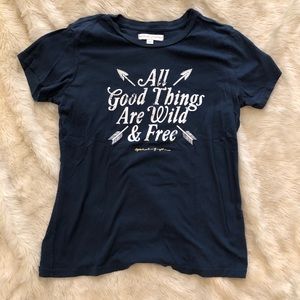 Spiritual Gangster Ocean Blue T-Shirt Medium